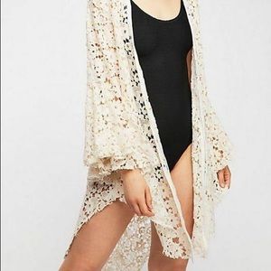 Free People Move Over Lace Kimono